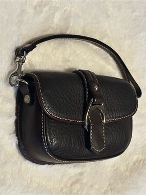 Dooney & Bourke Dark Brown Mini Buckle Wristlet